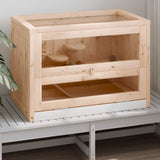 Hamsterkooi 60x35,5x42 cm massief vurenhout