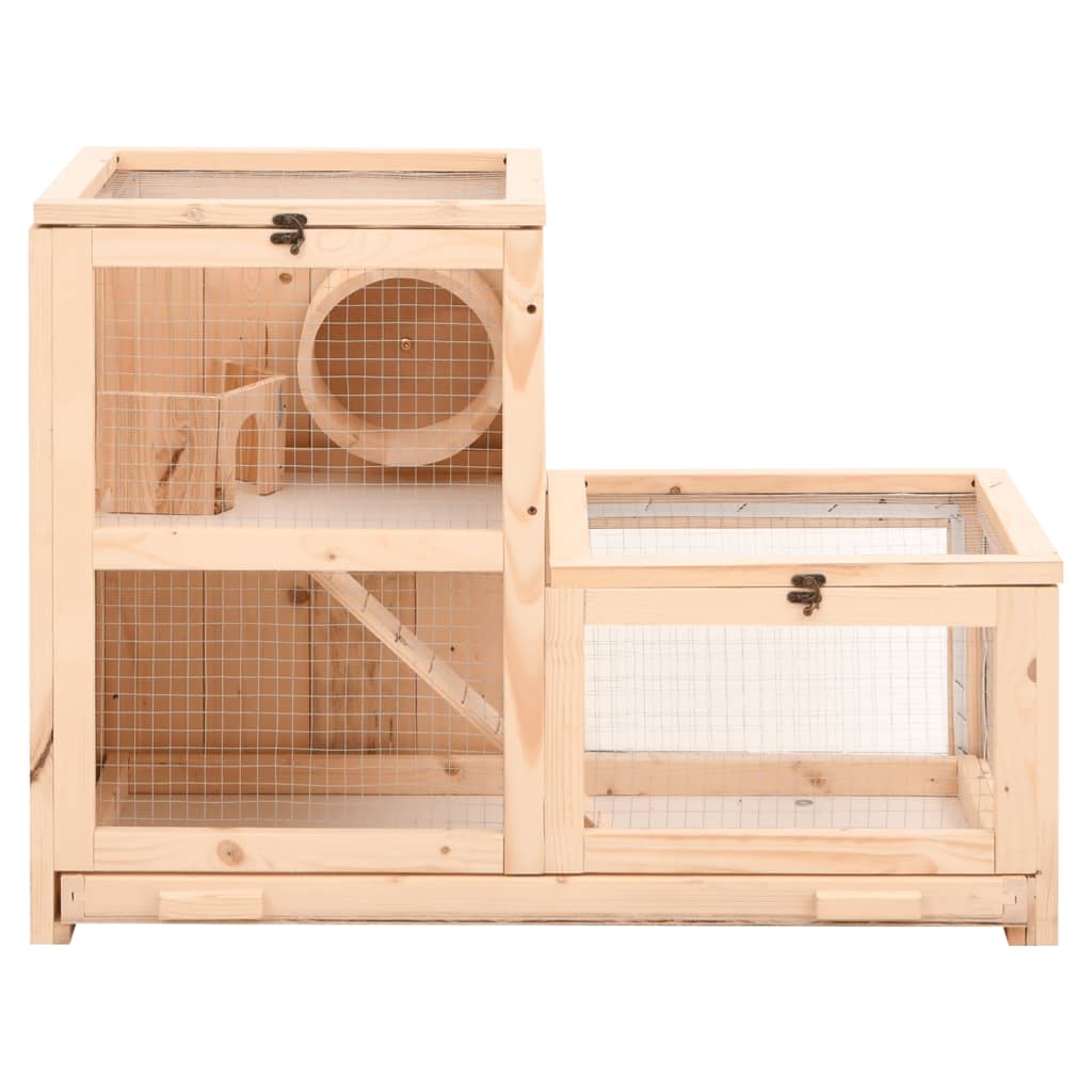 Hamsterkooi 81x40x60 cm massief vurenhout