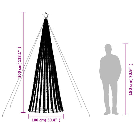 Lichtkegel 688 koudwitte LED's 300 cm - AllerleiShop