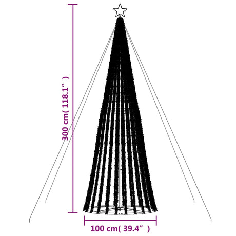 Lichtkegel 688 koudwitte LED's 300 cm - AllerleiShop