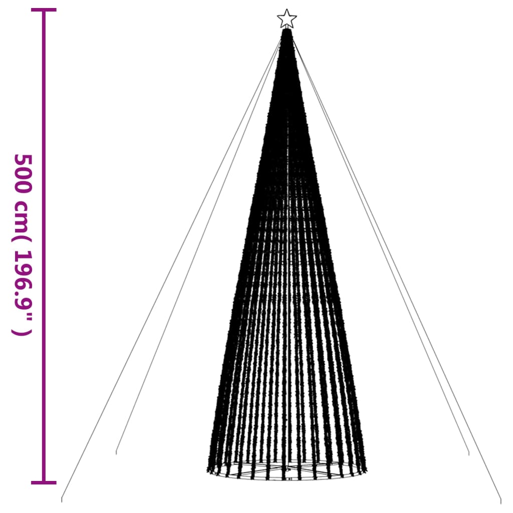 Lichtkegel 1544 warmwitte LED's 500 cm - AllerleiShop