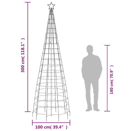 Lichtkegel met grondpinnen 570 warmwitte LED's 300 cm - AllerleiShop