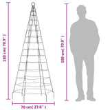 Lichtkegel aan vlaggenmast 200 koudwitte LED's 180 cm - AllerleiShop