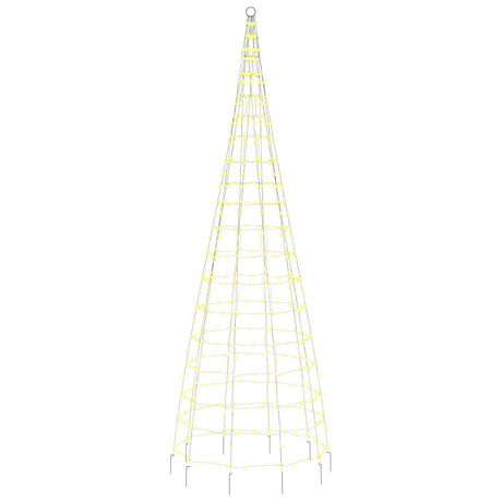 Lichtkegel aan vlaggenmast 550 warmwitte LED's 300 cm - AllerleiShop