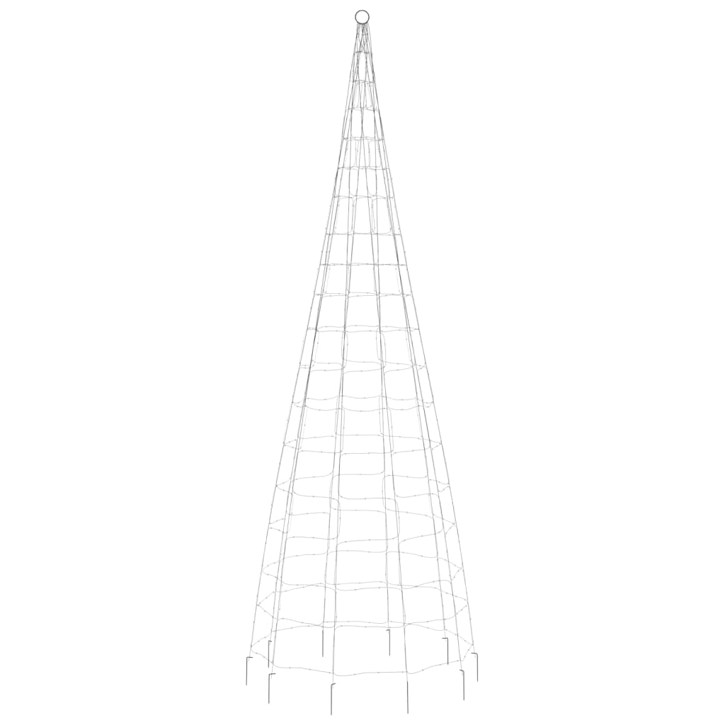 Lichtkegel aan vlaggenmast 550 warmwitte LED's 300 cm - AllerleiShop