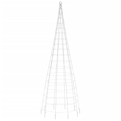 Lichtkegel aan vlaggenmast 550 koudwitte LED's 300 cm - AllerleiShop