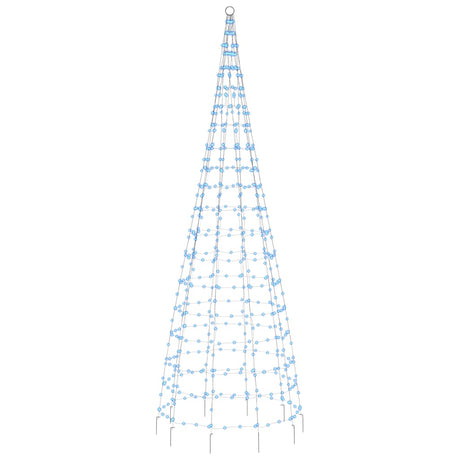 Lichtkegel aan vlaggenmast 550 blauwe LED's 300 cm - AllerleiShop