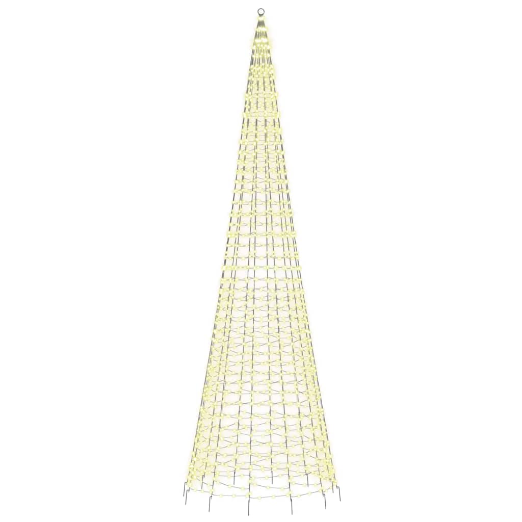 Lichtkegel aan vlaggenmast 1534 warmwitte LED's 500 cm - AllerleiShop