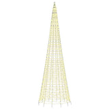 Lichtkegel aan vlaggenmast 1534 warmwitte LED's 500 cm - AllerleiShop