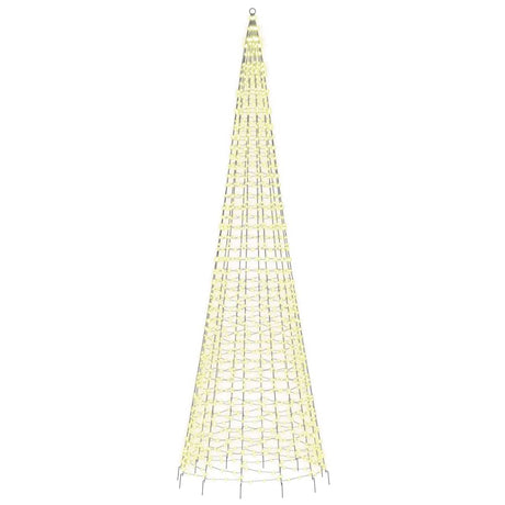 Lichtkegel aan vlaggenmast 1534 warmwitte LED's 500 cm - AllerleiShop