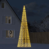 Lichtkegel aan vlaggenmast 1534 warmwitte LED's 500 cm - AllerleiShop