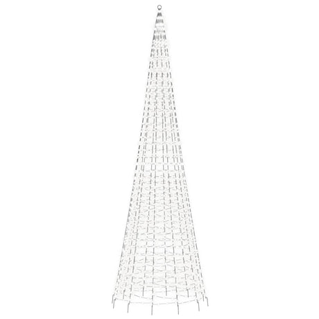 Lichtkegel aan vlaggenmast 1534 koudwitte LED's 500 cm - AllerleiShop