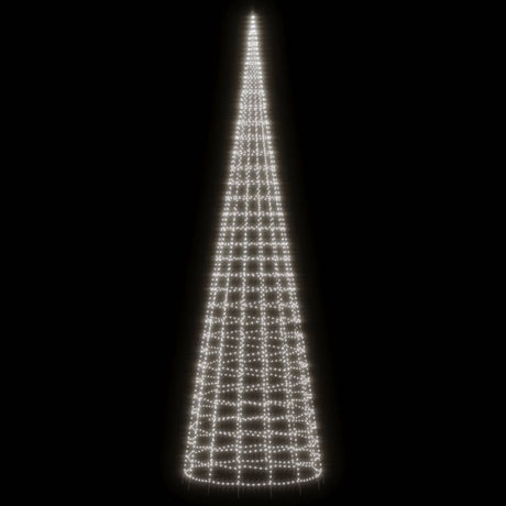 Lichtkegel aan vlaggenmast 3000 koudwitte LED's 800 cm - AllerleiShop