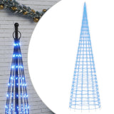 Lichtkegel aan vlaggenmast 3000 blauwe LED's 800 cm - AllerleiShop