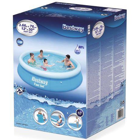 Bestway Fast Set Zwembad opblaasbaar rond 366x76 cm 57273 - AllerleiShop