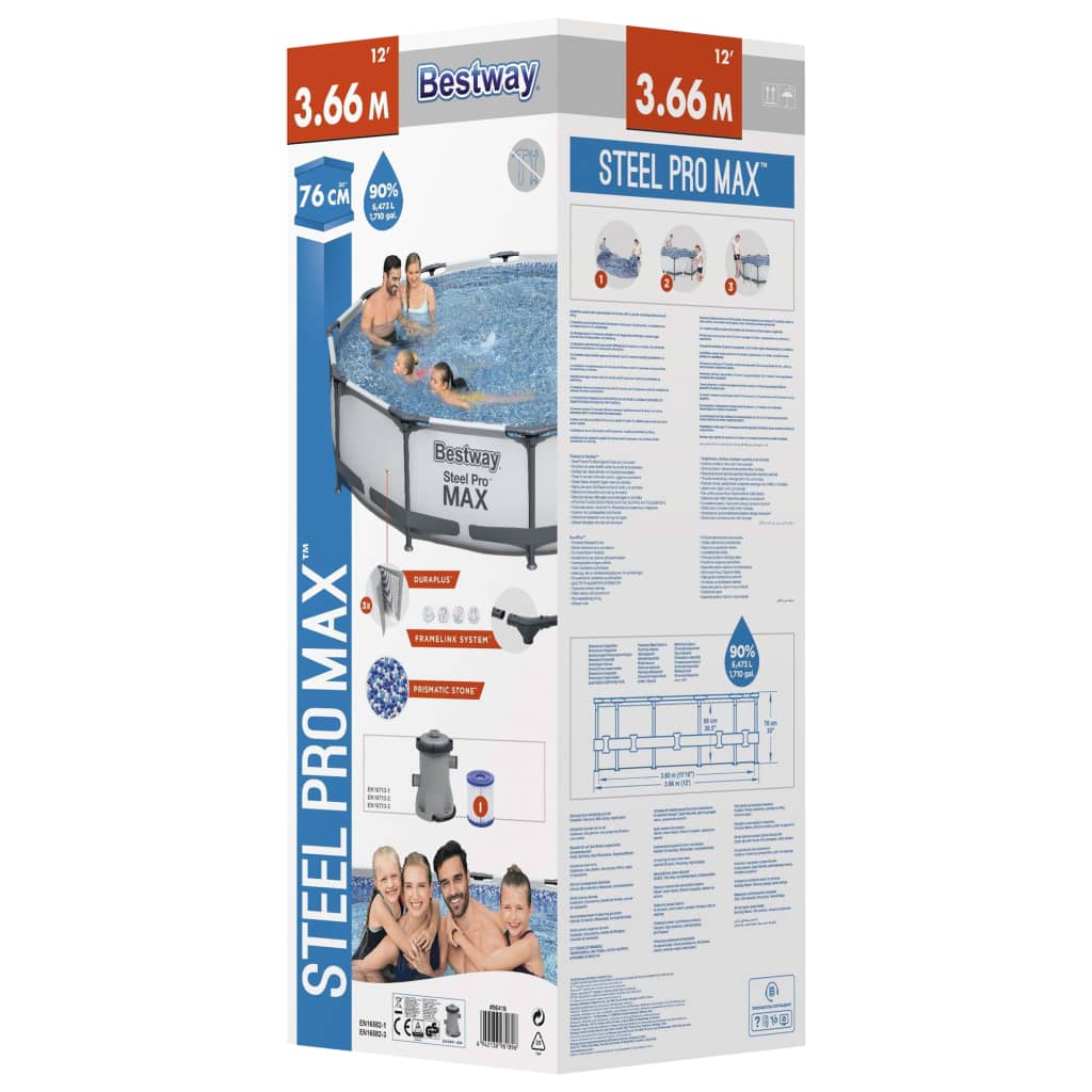 Bestway Steel Pro MAX Zwembadset 366x76 cm - AllerleiShop