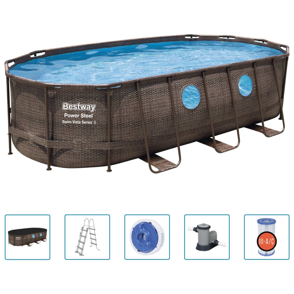 Bestway Power Steel Zwembadset Swim Vista Series 549x274x122 cm - AllerleiShop