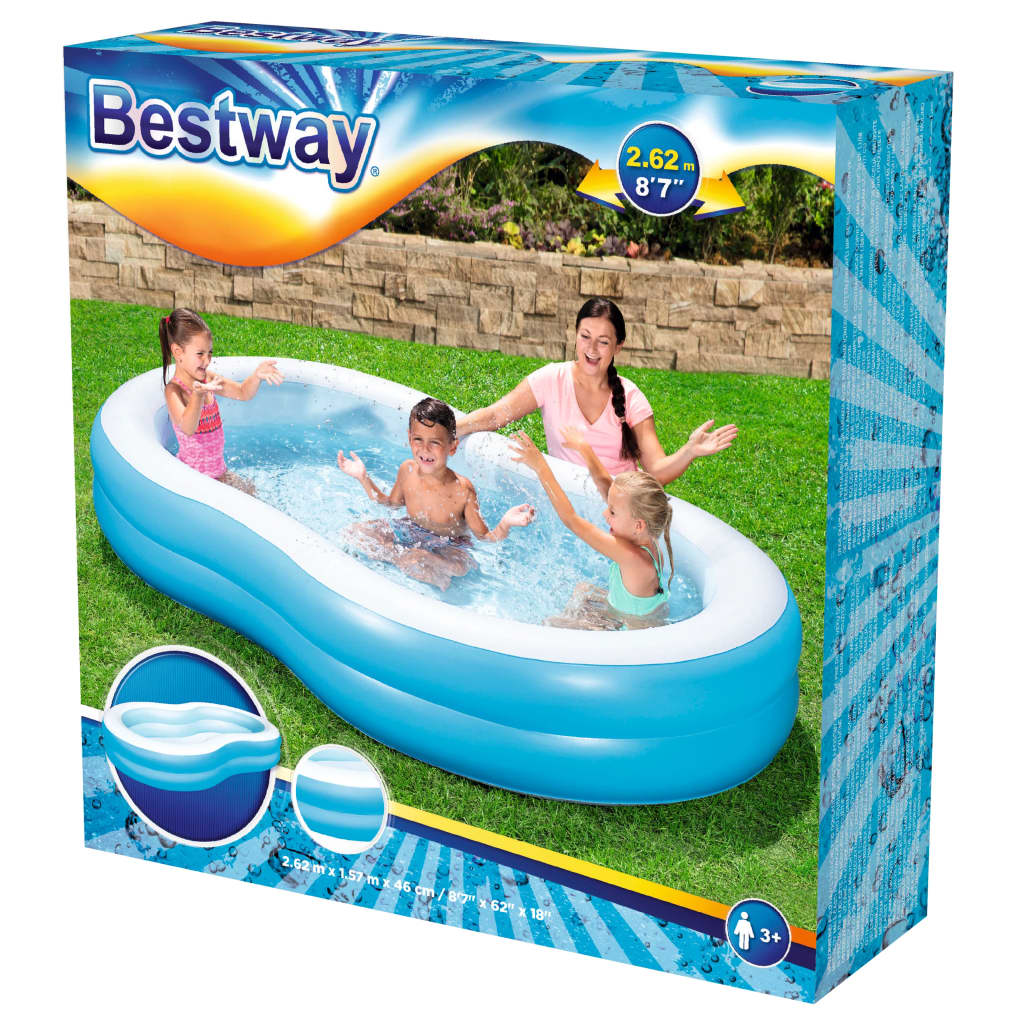 Bestway Familiezwembad Big Lagoon 262x157x46 cm - AllerleiShop