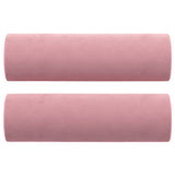 Tweezitsbank met sierkussens 140 cm fluweel roze