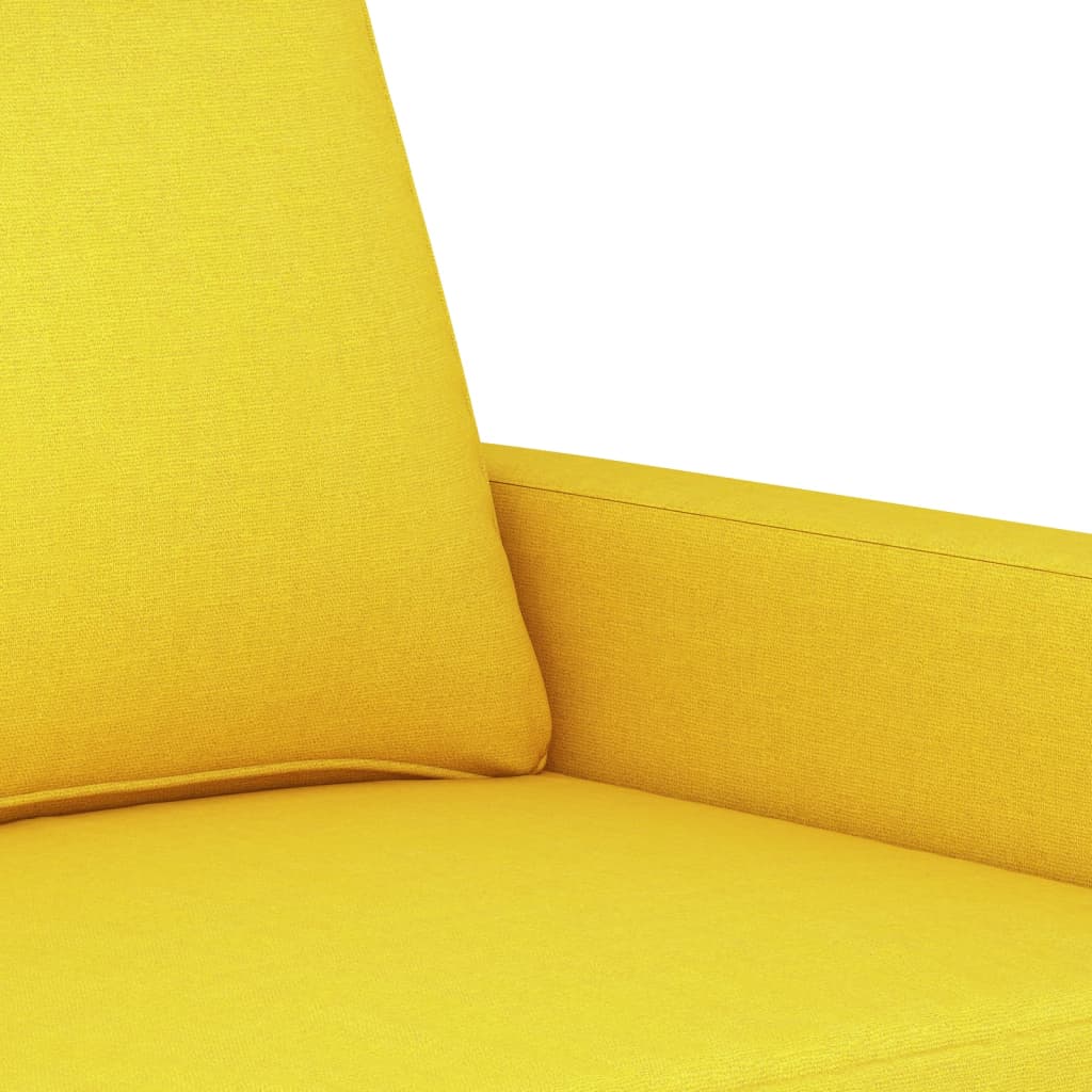 3-delige Loungeset met kussens stof lichtgeel