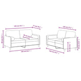 2-delige Loungeset met kussens fluweel roze