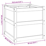 Plantenbak 60x60x60 cm massief grenenhout wasbruin