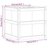 Plantenbak 70x70x70 cm massief grenenhout