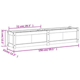 Plantenbak 150x31x31 cm massief grenenhout