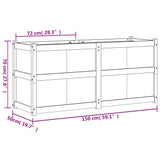 Plantenbak 150x50x70 cm massief grenenhout