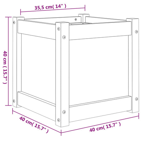 Plantenbak 40x40x40 cm massief grenenhout