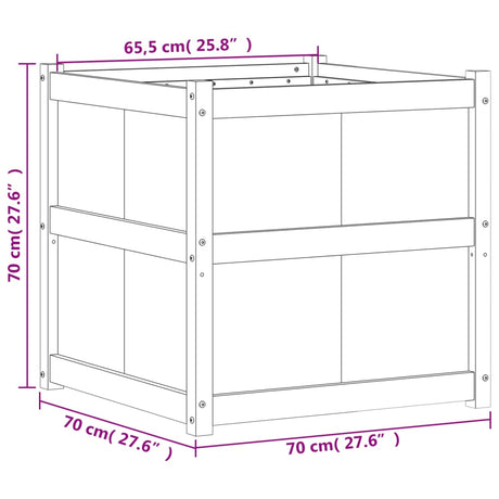 Plantenbak 70x70x70 cm massief douglashout