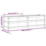 Plantenbak 180x50x50 cm massief grenenhout