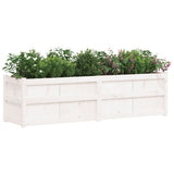 Plantenbak 180x50x50 cm massief grenenhout wit