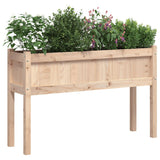 Plantenbak met poten 110x31x70 cm massief grenenhout