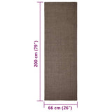 Sisalmat voor krabpaal 66x200 cm bruin - AllerleiShop