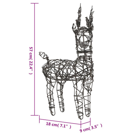 Kerstversiering rendieren en slee 160 LED's rattan warmwit - AllerleiShop