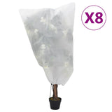 Plantenhoezen met trekkoord 8 st 70 g/m² 0,8x0,8 m - AllerleiShop