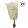 Plantenhoezen met trekkoord 8 st 70 g/m² 0,8x1 m - AllerleiShop