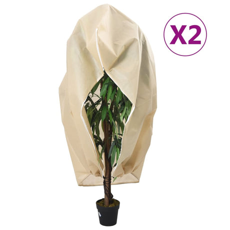 Plantenhoezen met ritssluiting 2 st 70 g/m² 2,36x2 m - AllerleiShop