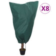 Plantenhoezen met trekkoord 8 st 70 g/m² 0,8x1 m - AllerleiShop