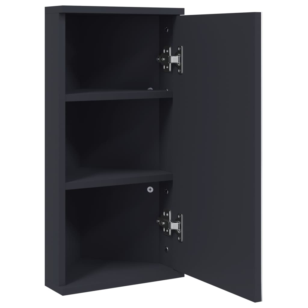 Badkamerkast met spiegel 30x24x60 cm grijs - AllerleiShop