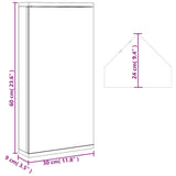 Badkamerkast met spiegel 30x24x60 cm grijs - AllerleiShop