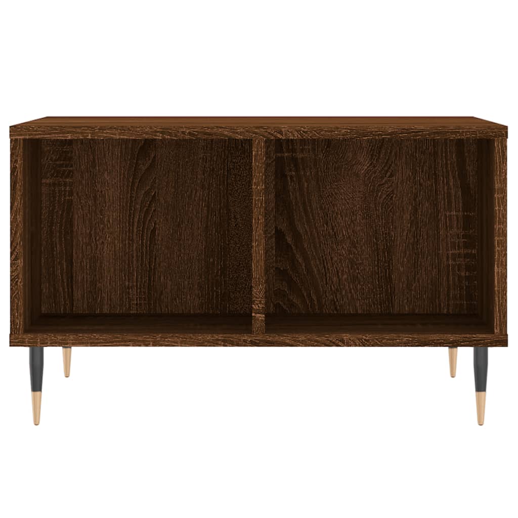 Salontafel 60x50x36,5 cm bewerkt hout bruin eikenkleur