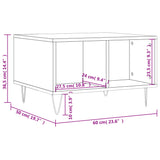 Salontafel 60x50x36,5 cm bewerkt hout zwart