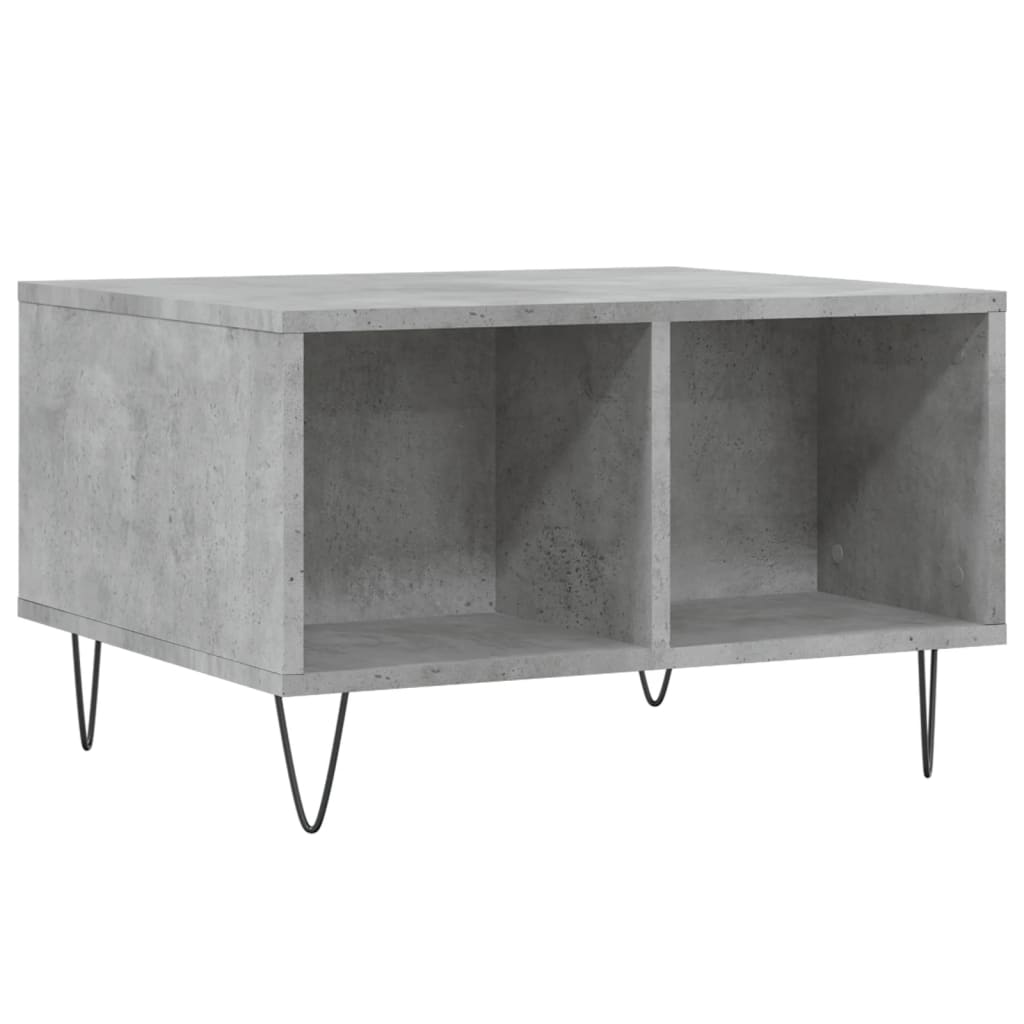 Salontafel 60x50x36,5 cm bewerkt hout betongrijs