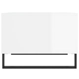 Salontafel 60x50x36,5 cm bewerkt hout hoogglans wit