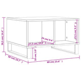 Salontafel 60x50x36,5 cm bewerkt hout bruin eikenkleur