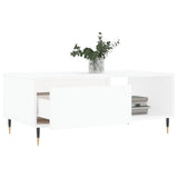 Salontafel 90x50x36,5 cm bewerkt hout wit