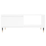 Salontafel 90x50x36,5 cm bewerkt hout wit