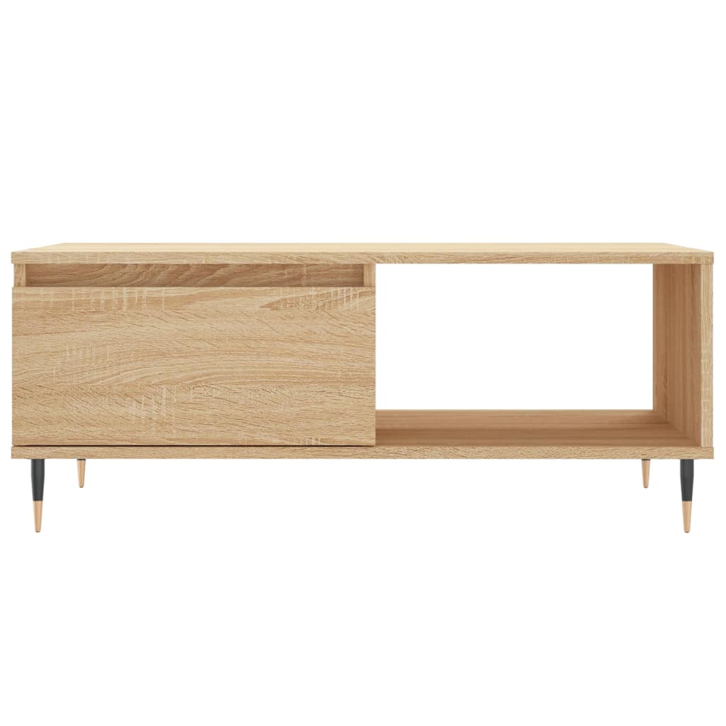 Salontafel 90x50x36,5 cm bewerkt hout sonoma eikenkleurig